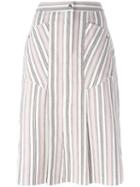 Isabel Marant Striped Skirt, Women's, Size: 40, White, Cotton