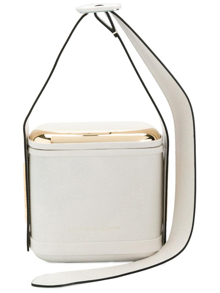 Benedetta Bruzziches Square Shoulder Bag - White