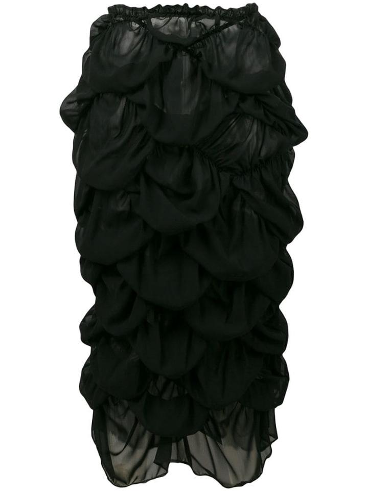 Comme Des Garçons Pre-owned Ruffled Skirt - Black