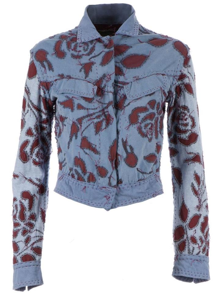 Projet Alabama Appliquéd Jacket, Women's, Size: Large, Blue, Cotton