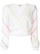 Olivia Rubin Striped Long-sleeved Top - White