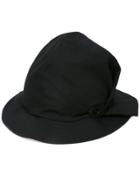 Yohji Yamamoto Side Tuck Detail Hat - Black