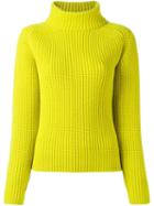 Odeeh High Neck Jumper, Women's, Size: 36, Yellow/orange, Virgin Wool