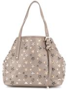 Jimmy Choo - Star Studded Shoulder Bag - Women - Calf Leather - One Size, Nude/neutrals, Calf Leather