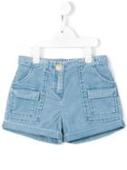 Chloé Kids Tailored Corduroy Shorts, Girl's, Size: 10 Yrs, Blue