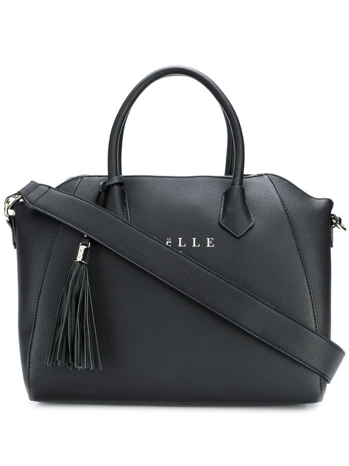 Gaelle Bonheur Logo Top-handle Tote - Black