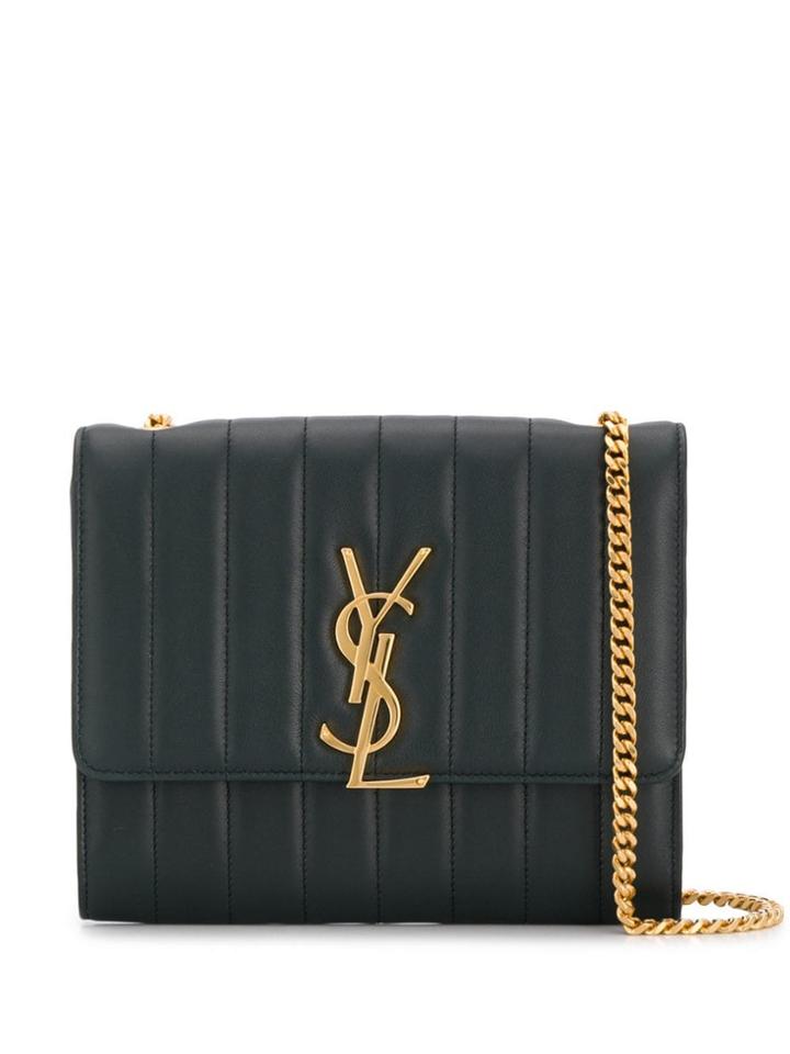 Saint Laurent Vicky Quilted Crossbody Bag - Green