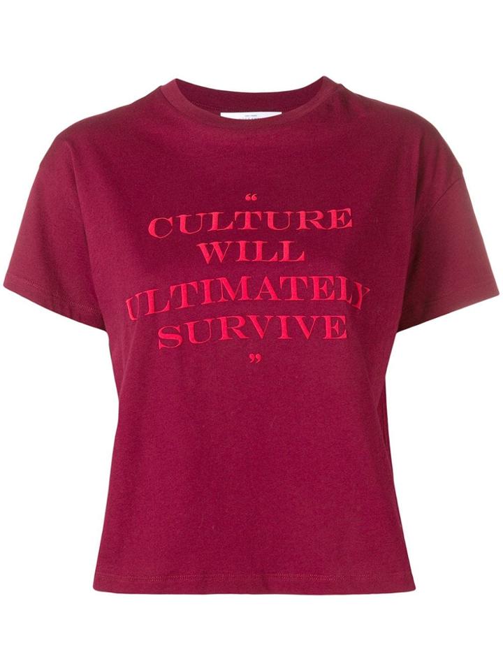 Roseanna Printed Crew Neck T-shirt - Red