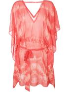 Heidi Klein Print 'tahiti' Batwing Belted Kaftan - Yellow & Orange