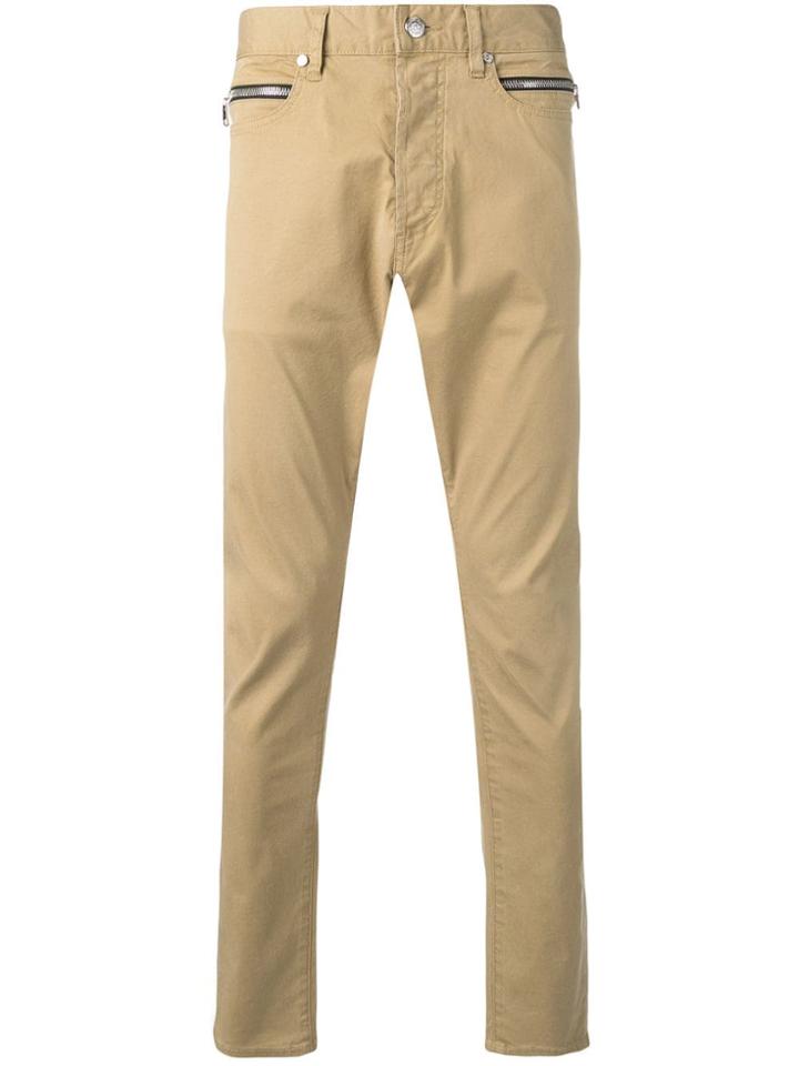 Balmain Slim Fit Trousers - Neutrals