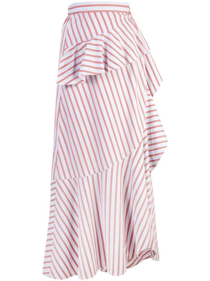 Derek Lam 10 Crosby Ruffle Wrap Midi Skirt - Blue