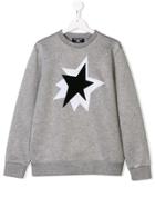 Neil Barrett Kids Star Patch Sweatshirt - Grey