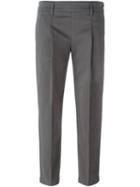 Eleventy Tailored Cropped Trousers, Women's, Size: 25, Grey, Cotton/polyester/spandex/elastane