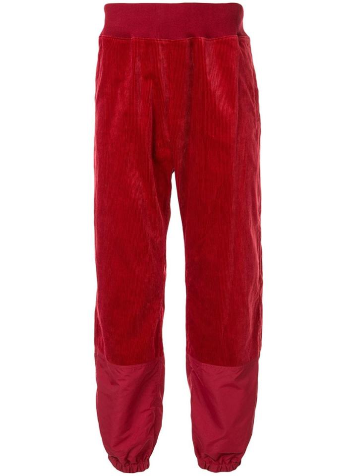 Undercover Corduroy Panelled Track Pants - Red