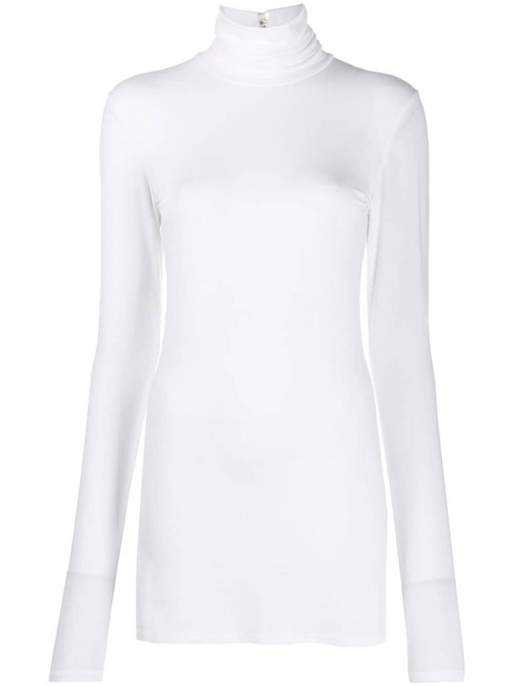 Styland Roll Neck Fitted Top - White
