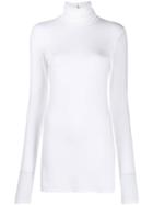 Styland Roll Neck Fitted Top - White