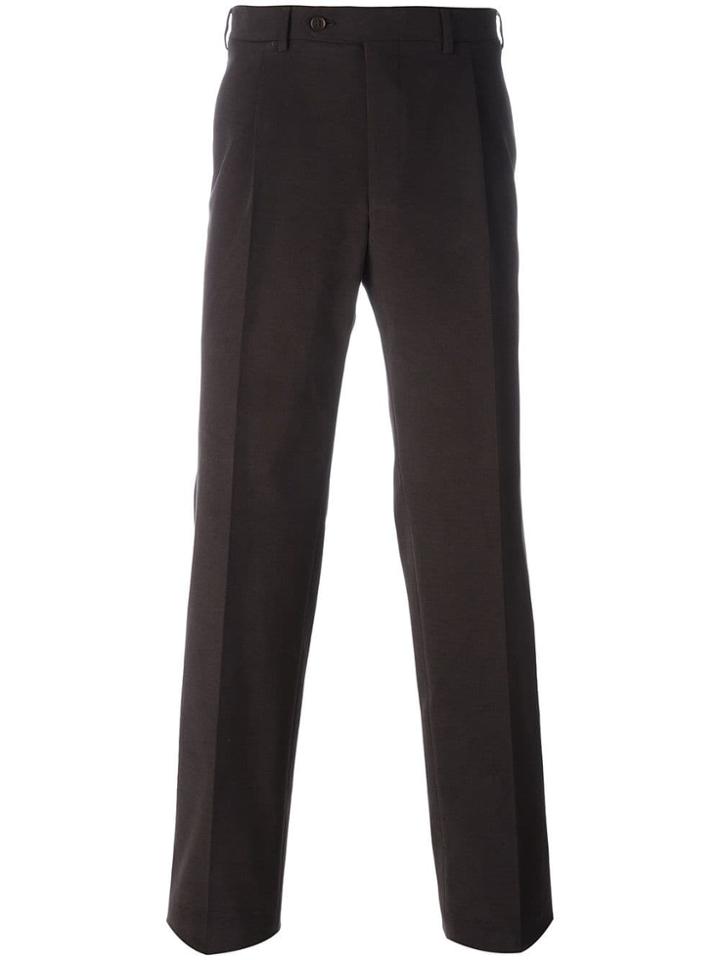 Canali Straight Trousers - Brown