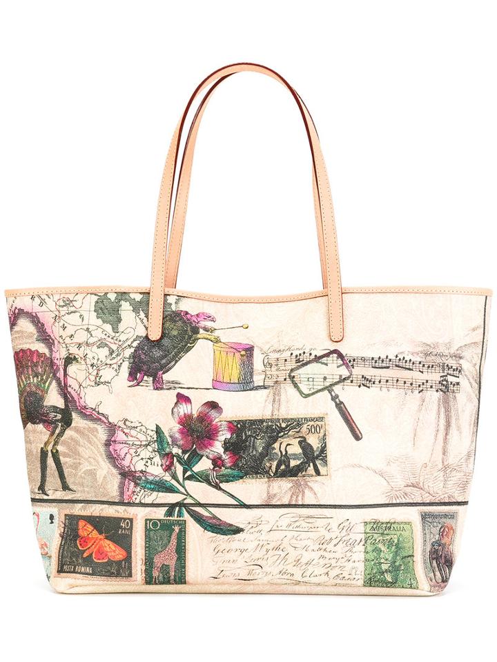 Etro Multi Print Tote Bag, Women's, Cotton/nylon/polyester/pvc