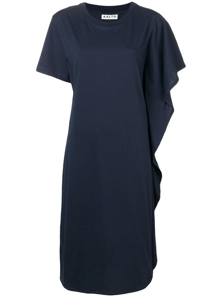 Aalto Ruffle Detail Dress - Blue