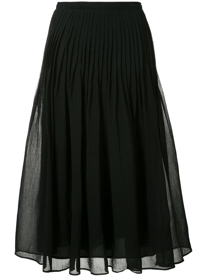 Fabiana Filippi - Pleated Skirt - Women - Silk/cotton - 42, Black, Silk/cotton