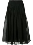 Fabiana Filippi - Pleated Skirt - Women - Silk/cotton - 42, Black, Silk/cotton