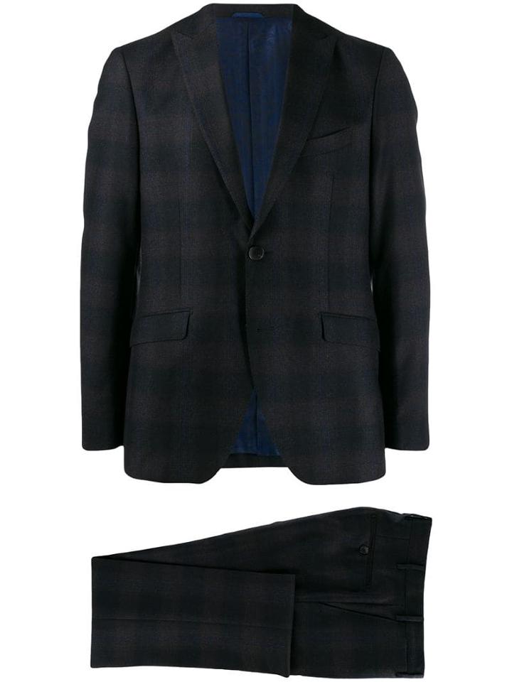 Etro Traditional Check Suit - Blue