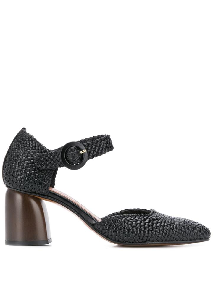 Souliers Martinez Antequera Woven Pumps - Black