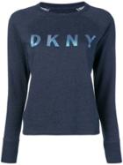 Dkny Front Logo Sweatshirt - Blue