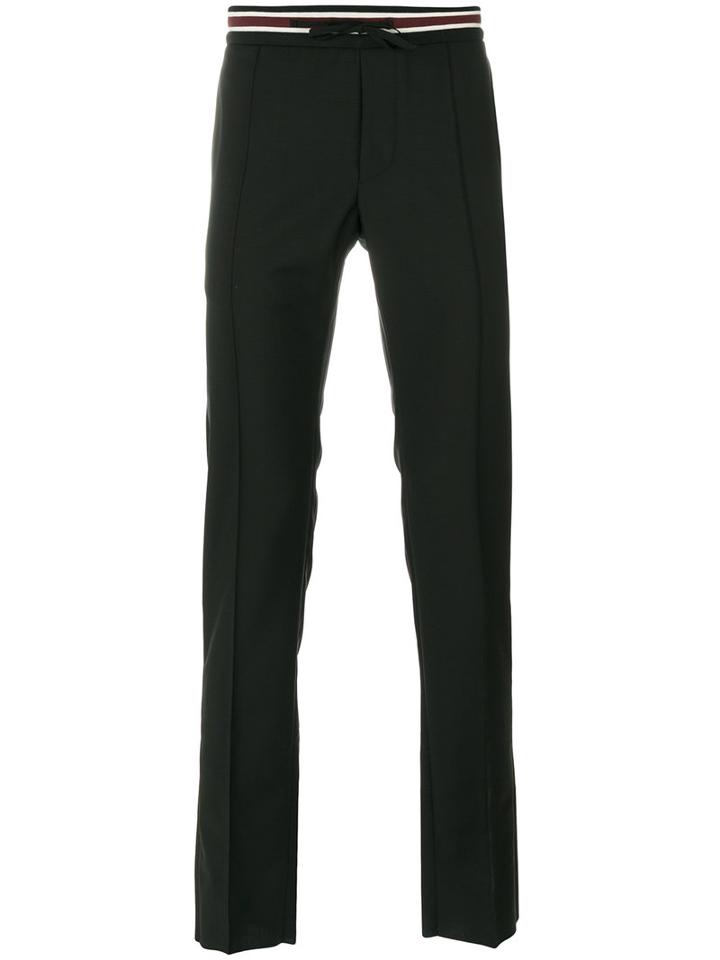 Valentino - Straight-leg Trousers - Men - Cotton/polyamide/polyester/wool - 48, Black, Cotton/polyamide/polyester/wool