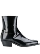 Misbhv Leather Ankle Boots - Black