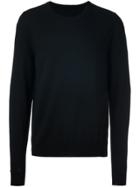 Maison Margiela Button Cuff Crew Neck Sweater - Black