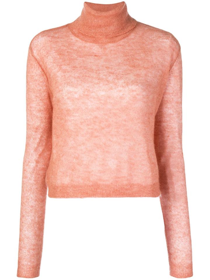Alysi Boxy Roll Neck Sweater - Pink & Purple