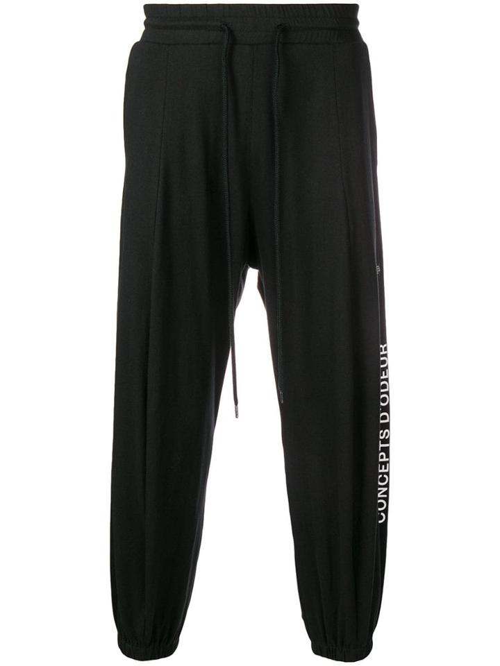Odeur Side Logo Track Pants - Black