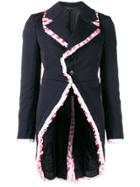 Comme Des Garçons Polka Dot Trim Tailcoat - Blue
