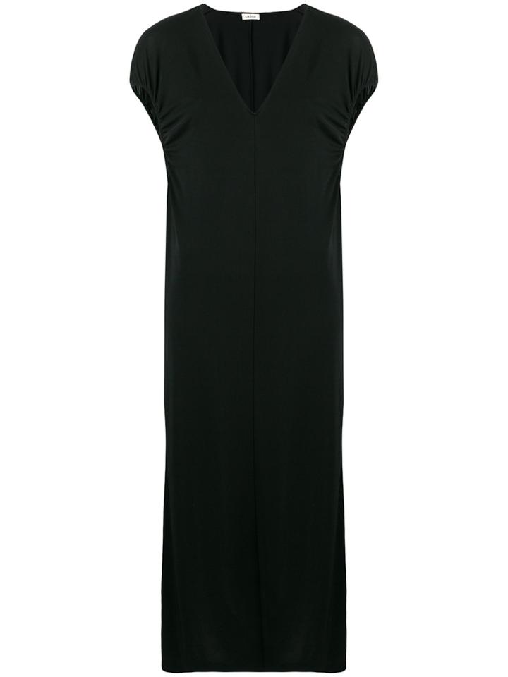 Toteme V-neck Midi Dress - Black