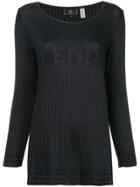 Fendi Vintage Logo Knit Top - Blue