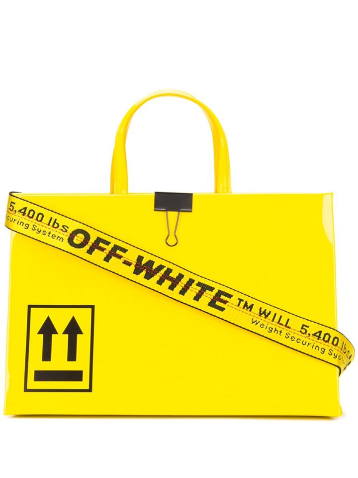 Off-white Arrows Print Tote - Yellow