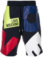 Love Moschino Letter Print Shorts - Black