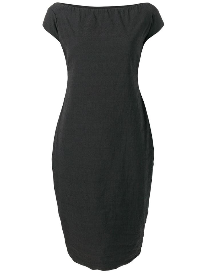 Romeo Gigli Vintage Off-shoulder Pencil Dress - Grey