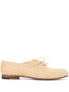 Manolo Blahnik Lace Up Derby Shoes - Neutrals