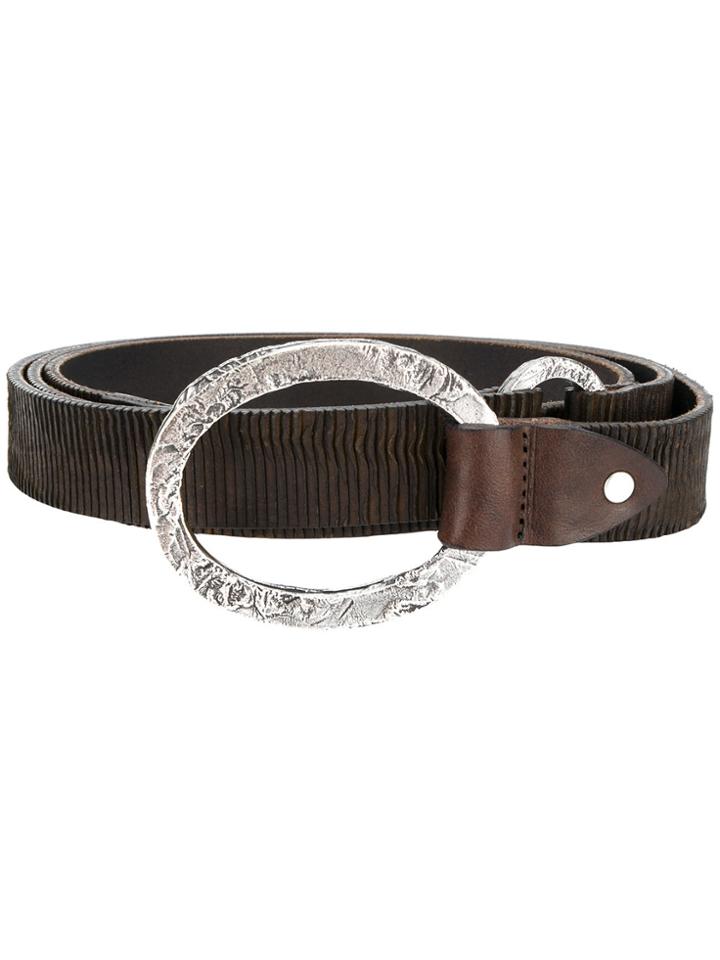 Eleventy Ribbed Belt - Brown