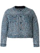 Coohem Spring Fur Tweed Jacket - Blue