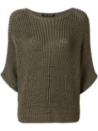 Iris Von Arnim Three-quarter Sleeved Knit Jumper - Brown