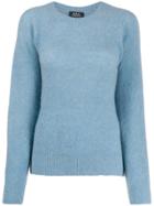 A.p.c. Round-neck Knit Sweater - Blue