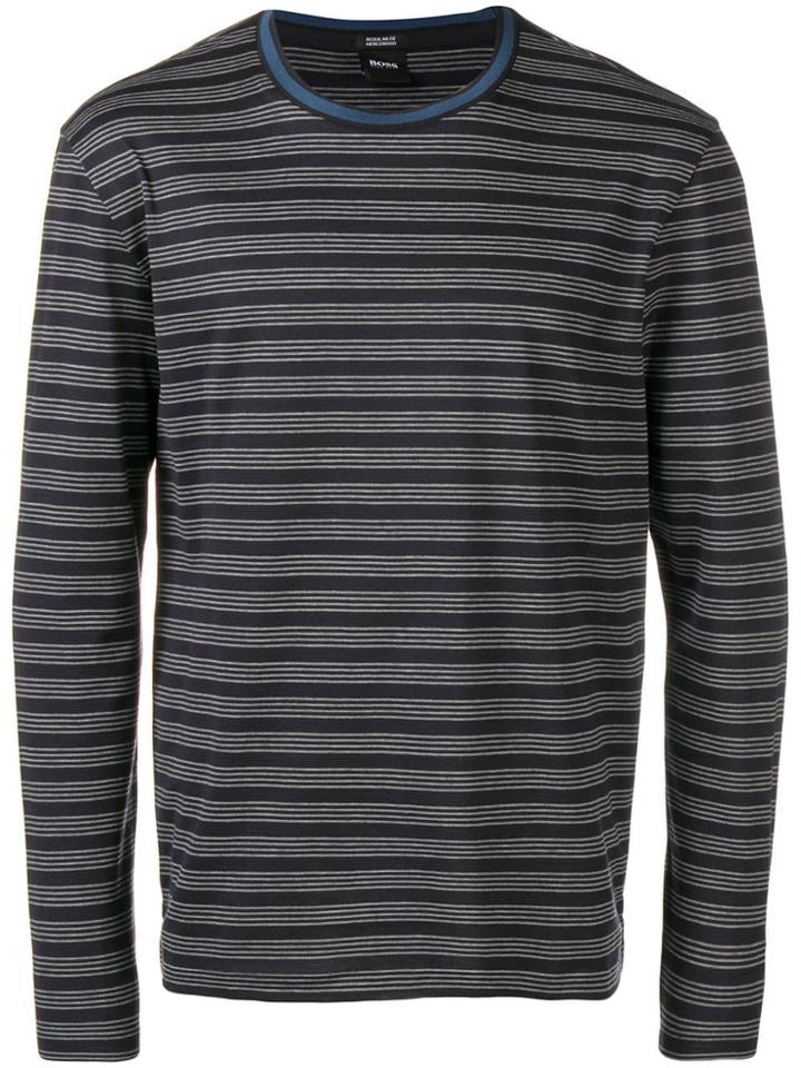 Boss Hugo Boss Striped Sweatshirt - Blue