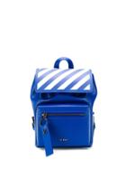 Off-white Diagonal Stripe Backpack - Blue