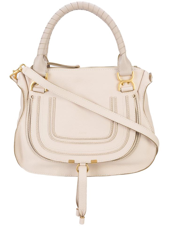 Chloé Marcie Shoulder Bag - Nude & Neutrals