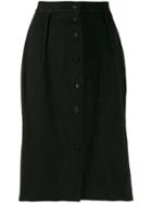 Lanvin Pre-owned 2000's Slim Buttoned Skirt - Black