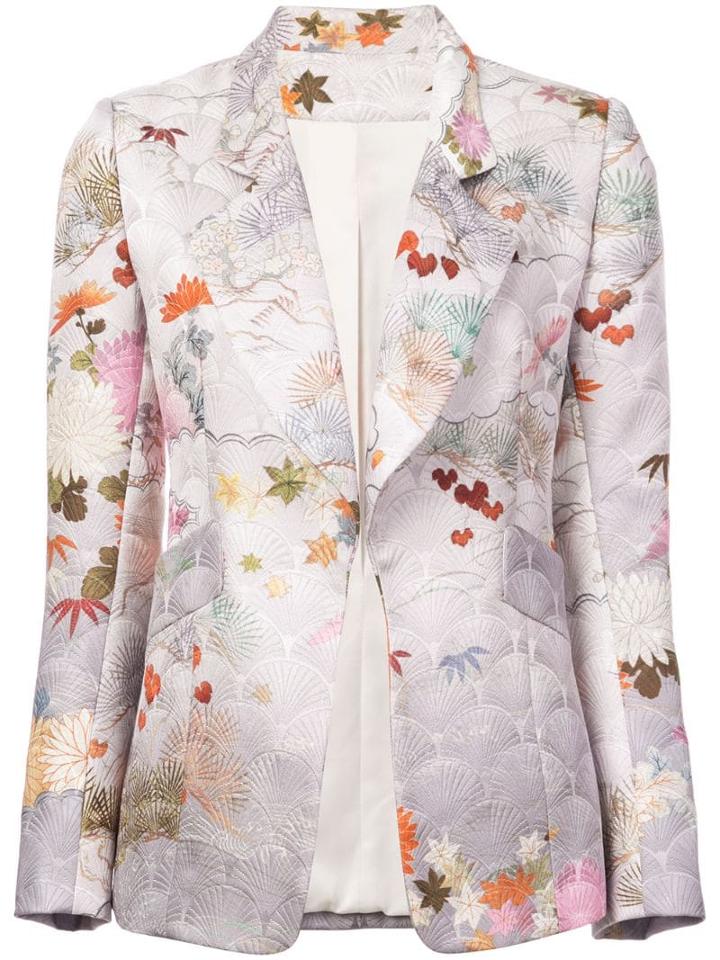 Josie Natori Jacquard Print Jacket - Pink