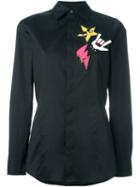 Dsquared2 'punk' Patch Classic Shirt, Women's, Size: 42, Black, Cotton/spandex/elastane/polyurethane/viscose